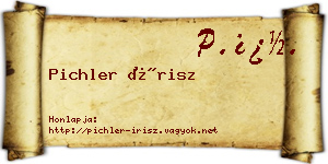 Pichler Írisz névjegykártya